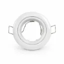 NOX Glossy White Round Recessed Spotlight Frame| GX5.3 D8cm