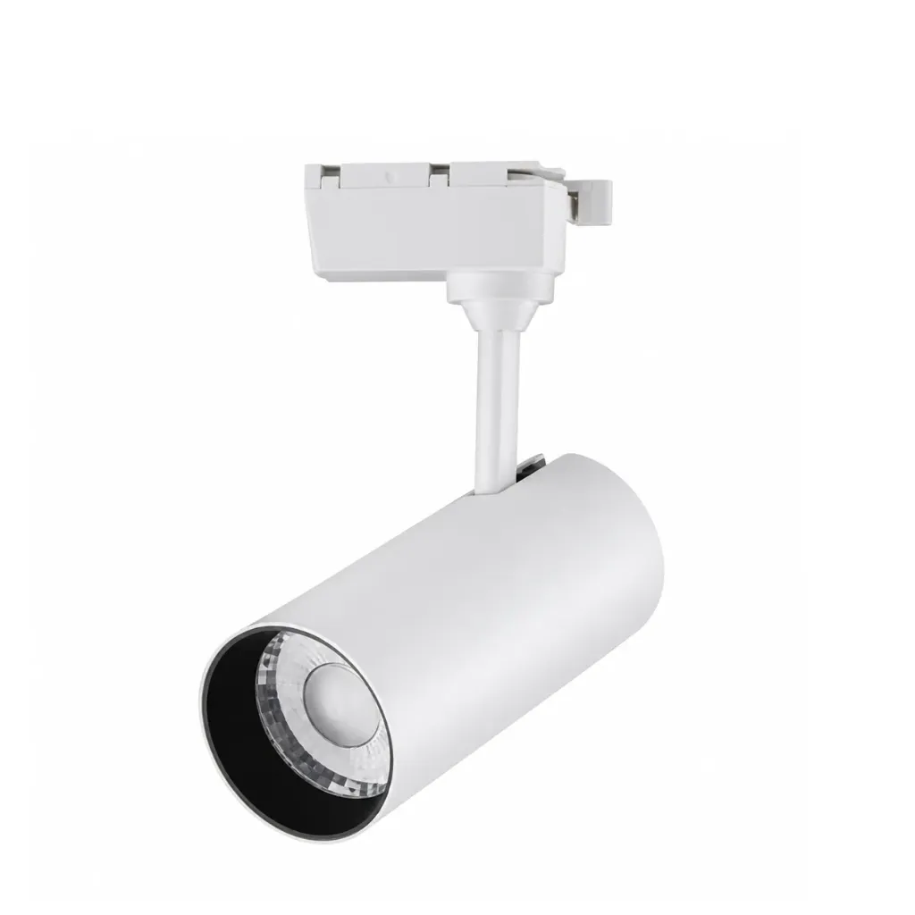 4-Wire White Aluminum Track Light | 10W 3000K 800lm 24°
