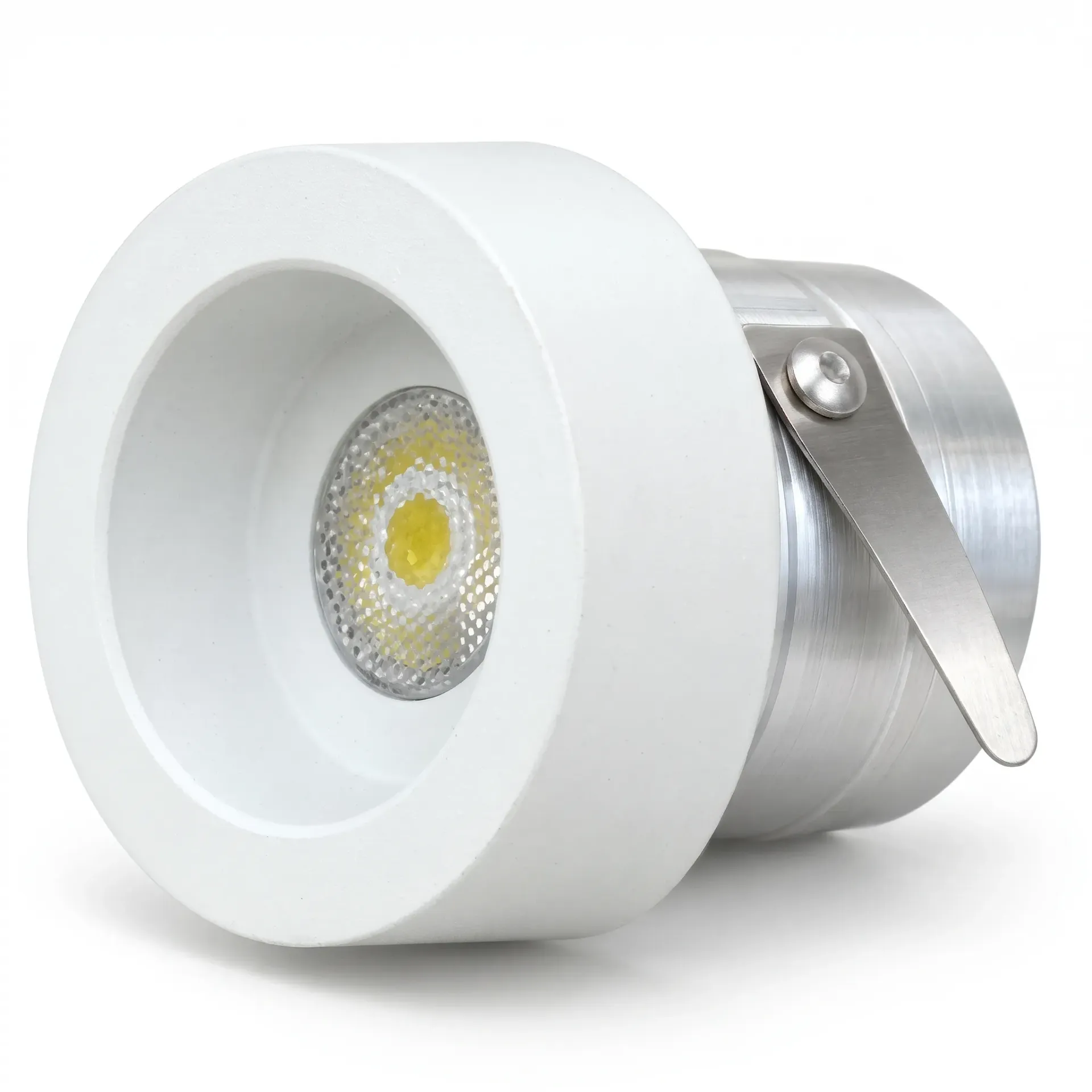 NOX White Aluminum Round LED Spotlight | 3W 6000K