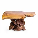 Live Edge Teak Root Dining Table