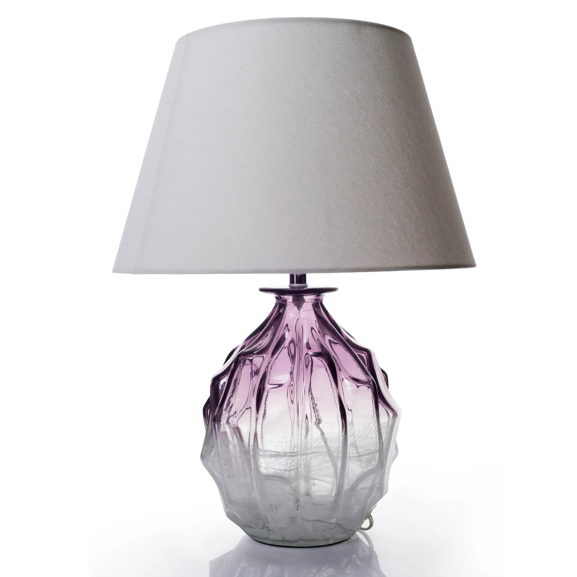 Prisma Purple Glass Table Lamp