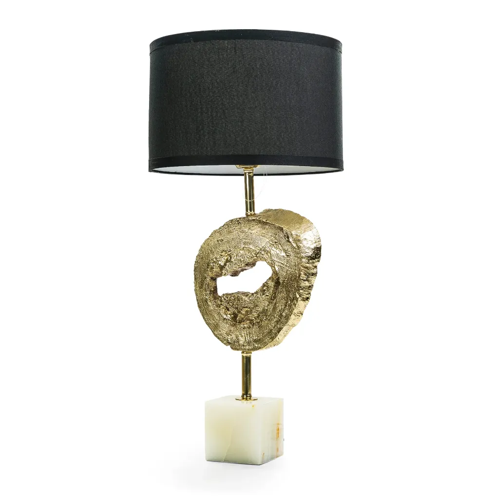 [TL058/GD] Aurelia Abstract Gold Wood Core Table Lamp