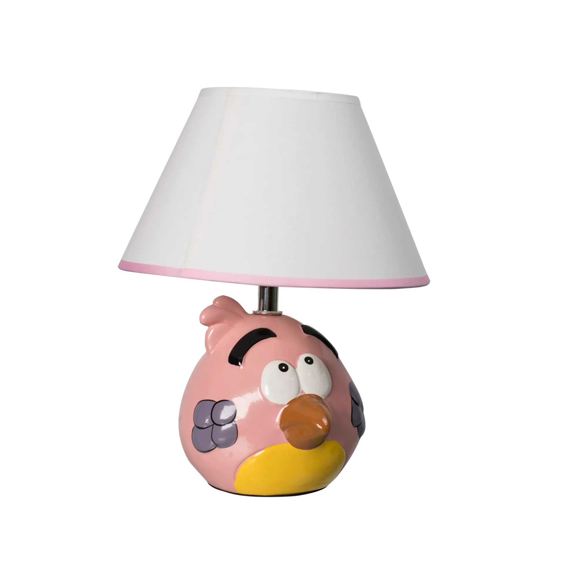Playful Pink Bird Ceramic Table Lamp