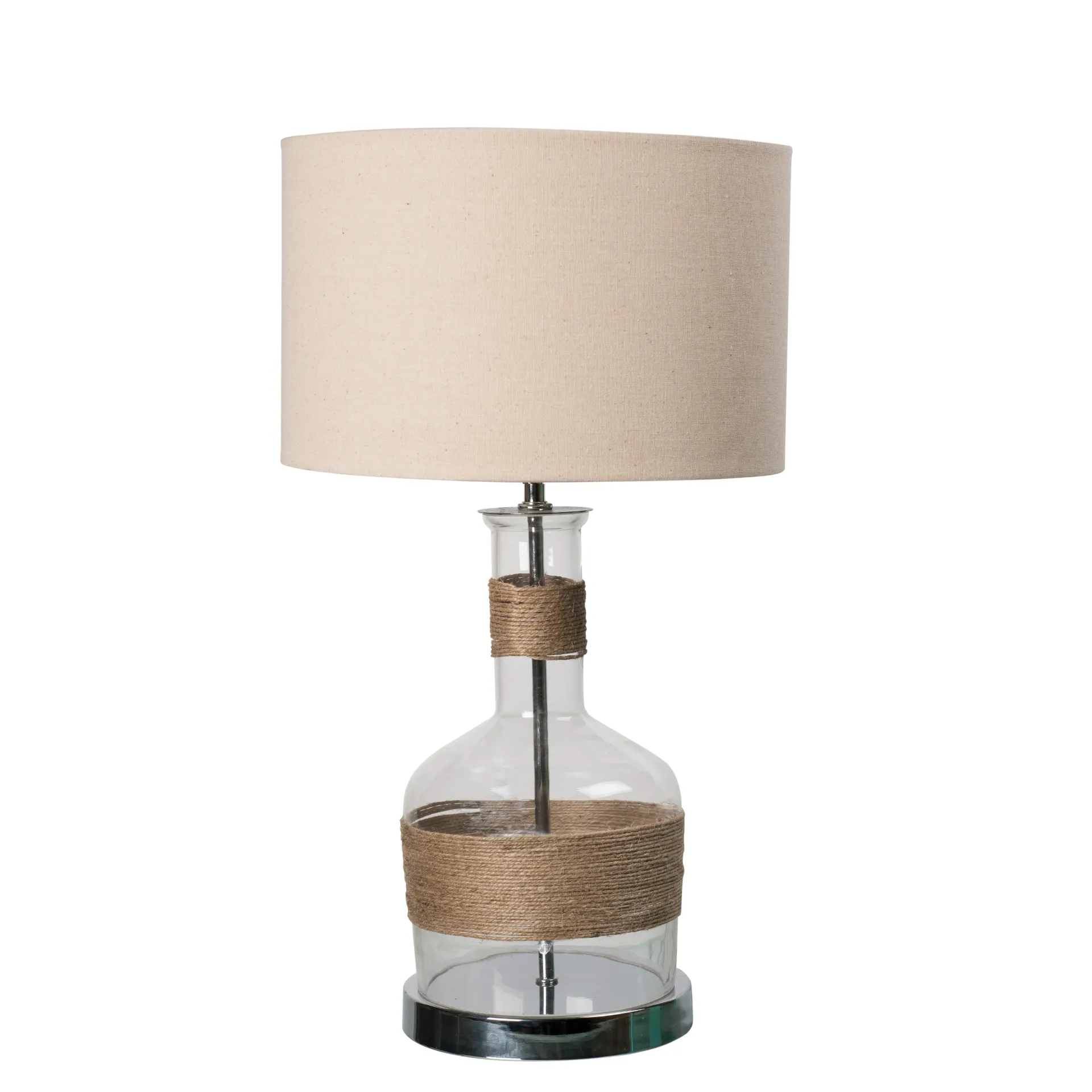 Clear Metal Table Lamp