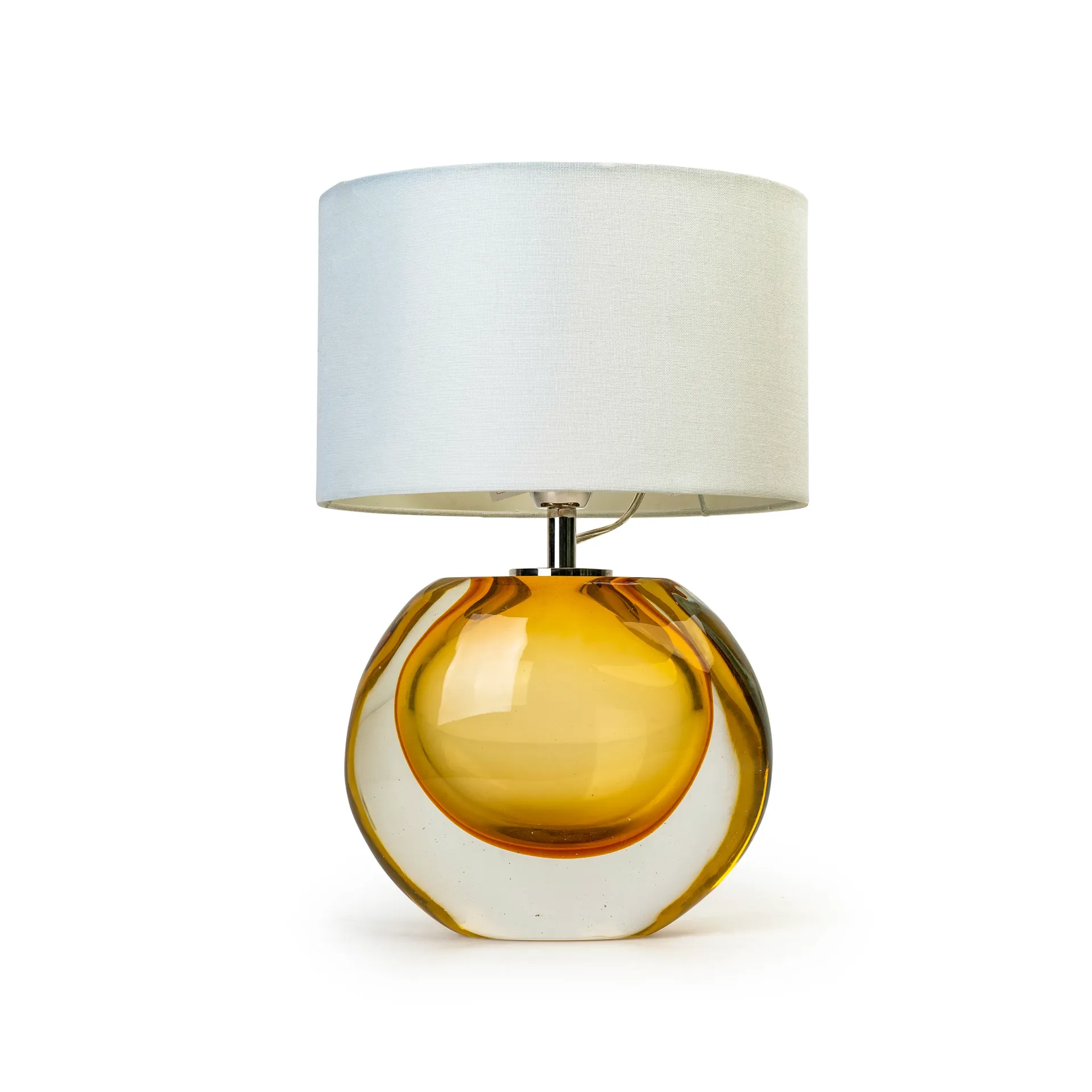 [TL3021AM] Amber Glaze Table Lamp with Shade