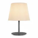 Grey Outdoor Table Lamp with PVC Shade | E27 IP64