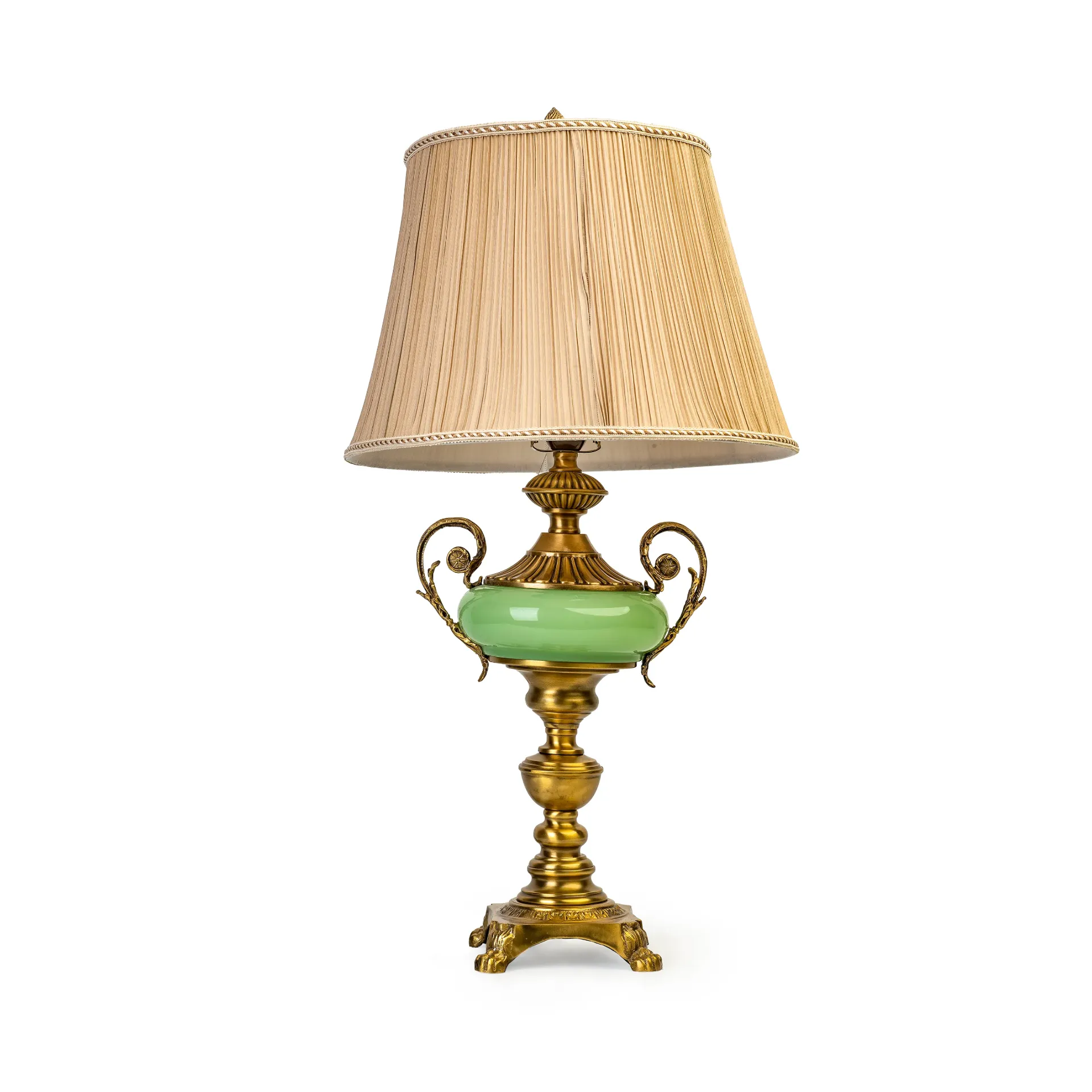 Gold and Green Table Lamp