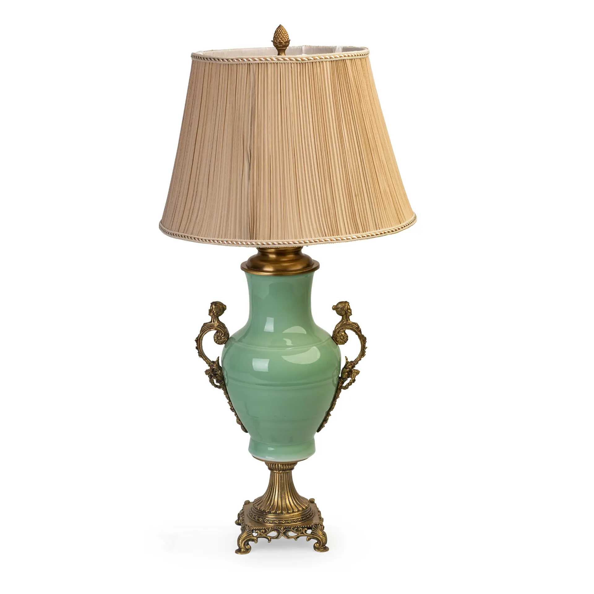 Gold Blue Table Lamp