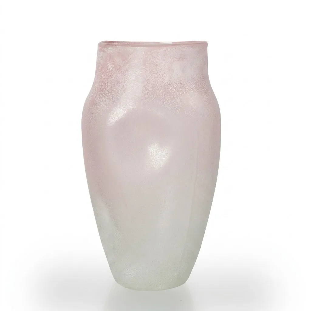 Blush Frosted Glass Vase