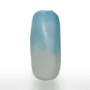 Frosted Blue Glass Vase