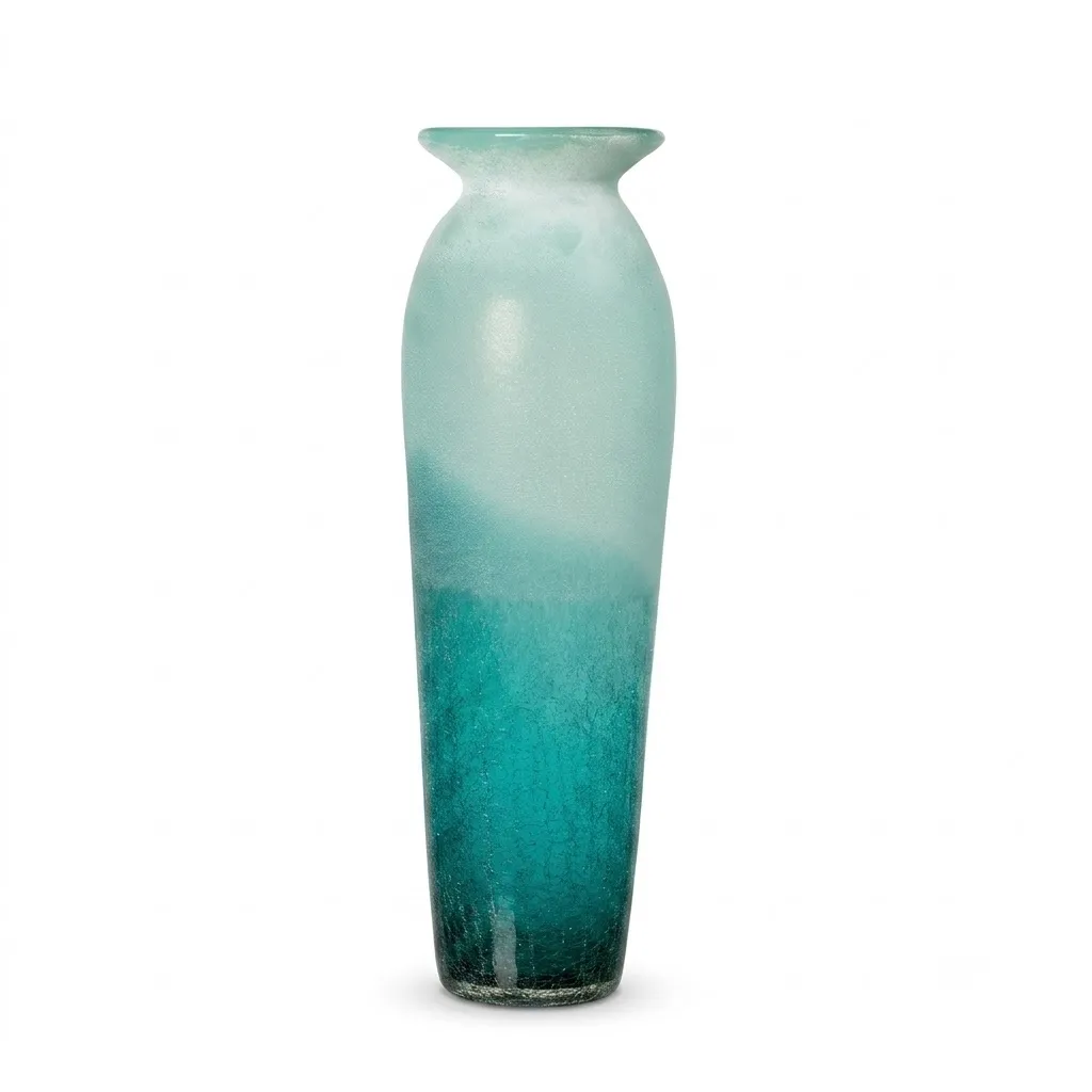Turquoise Glass Vase