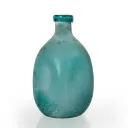 Teal Frosted Glass Vase
