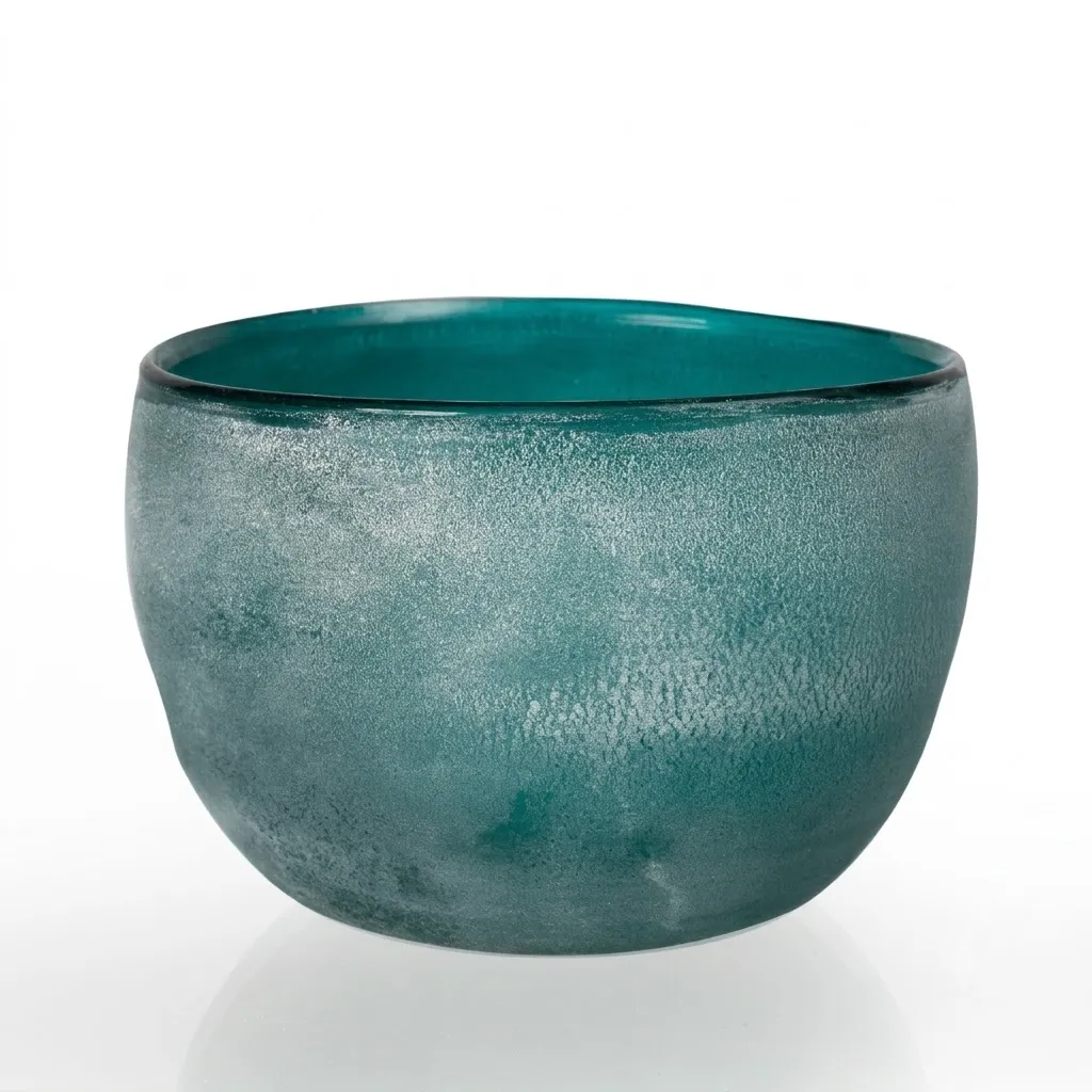 Azure Frost Glass Vase