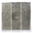 Silver Ornate Mandala Wall Art