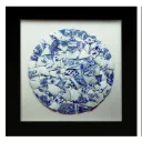 Mosaic Fragment Wall Art in Black Frame
