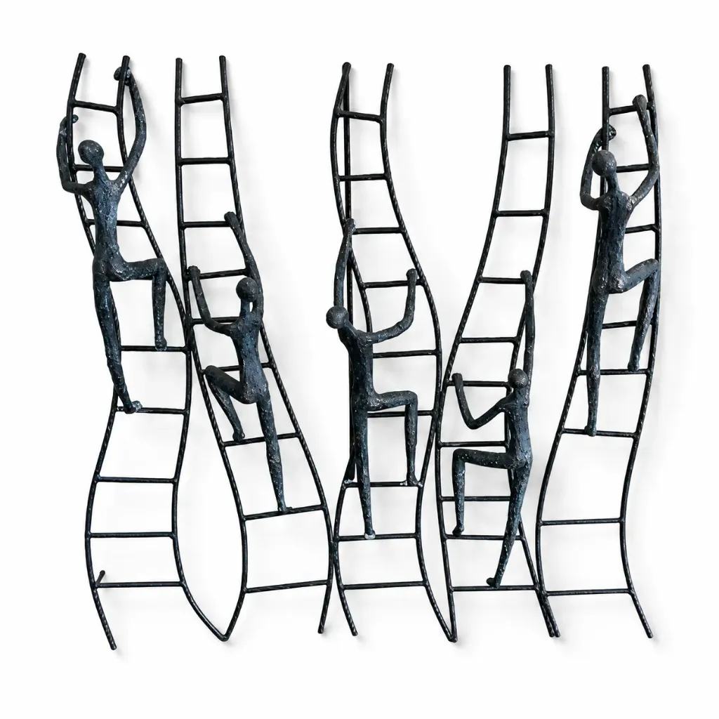 Vicomte Rust Climbing Figures Wall Art