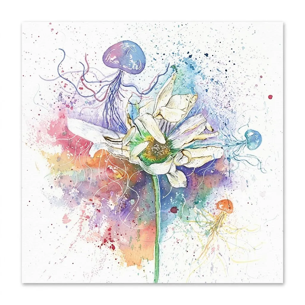 [WAH61187] Bloom Beneath the Sea 120 x 120