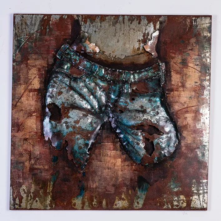 Metallic Denim Wall Art