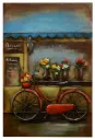 Red Bike Metal Wall Decor