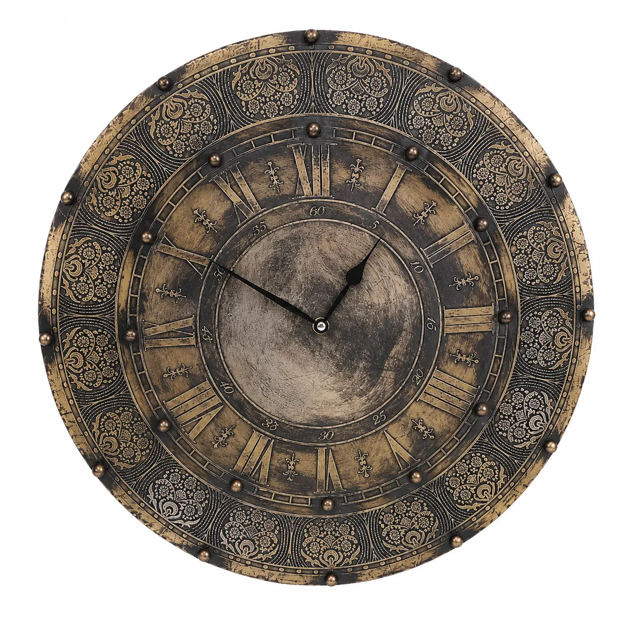 Vicomte Dhaal Antique Iron Wall Clock