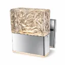 NOX Chrome Clear Textured Glass LED Wall Lamp | 7W 3000K