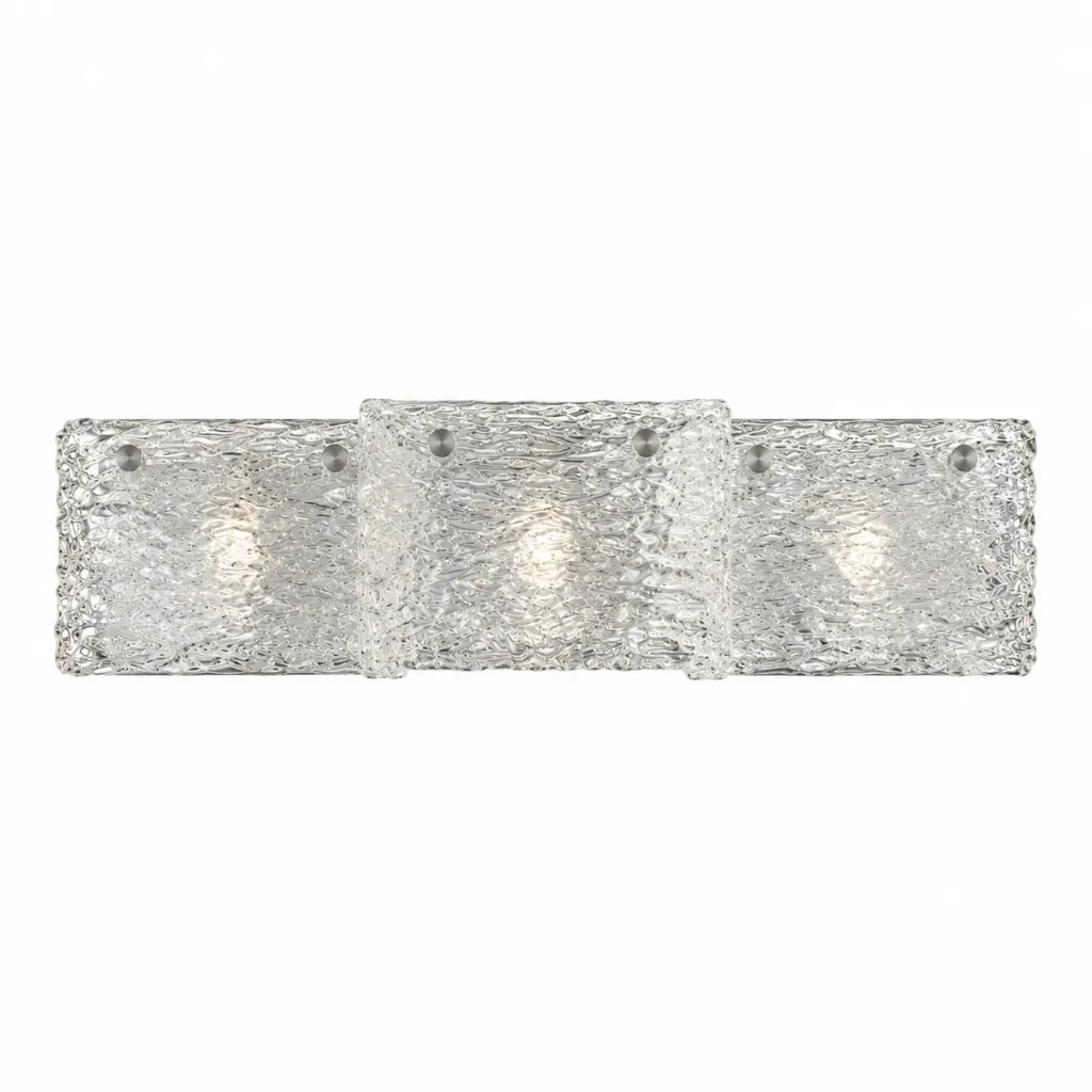 [WL168151/3ACL] Objet Lumière 3-Light Textured Clear Wall Light | 3xG9 W69cm
