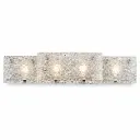 Objet Lumière 4-Light Textured Clear Panel Wall Light | 4xG9 W84cm