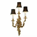 Brass Wall Lamp with Three Shades