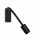 Black LED Wall Lamp with Square Base and Toggle Switch