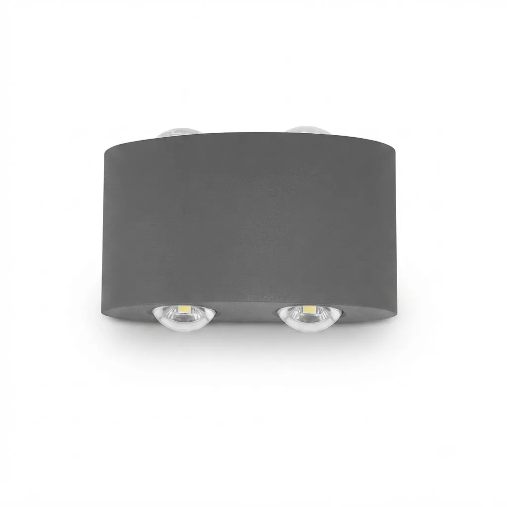 [WL261DGY-4W] Arcadia Sanded Dark Grey Dual-Beam Wall Light