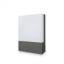 Sanded Dark Grey LED Rectangular Wall Lamp