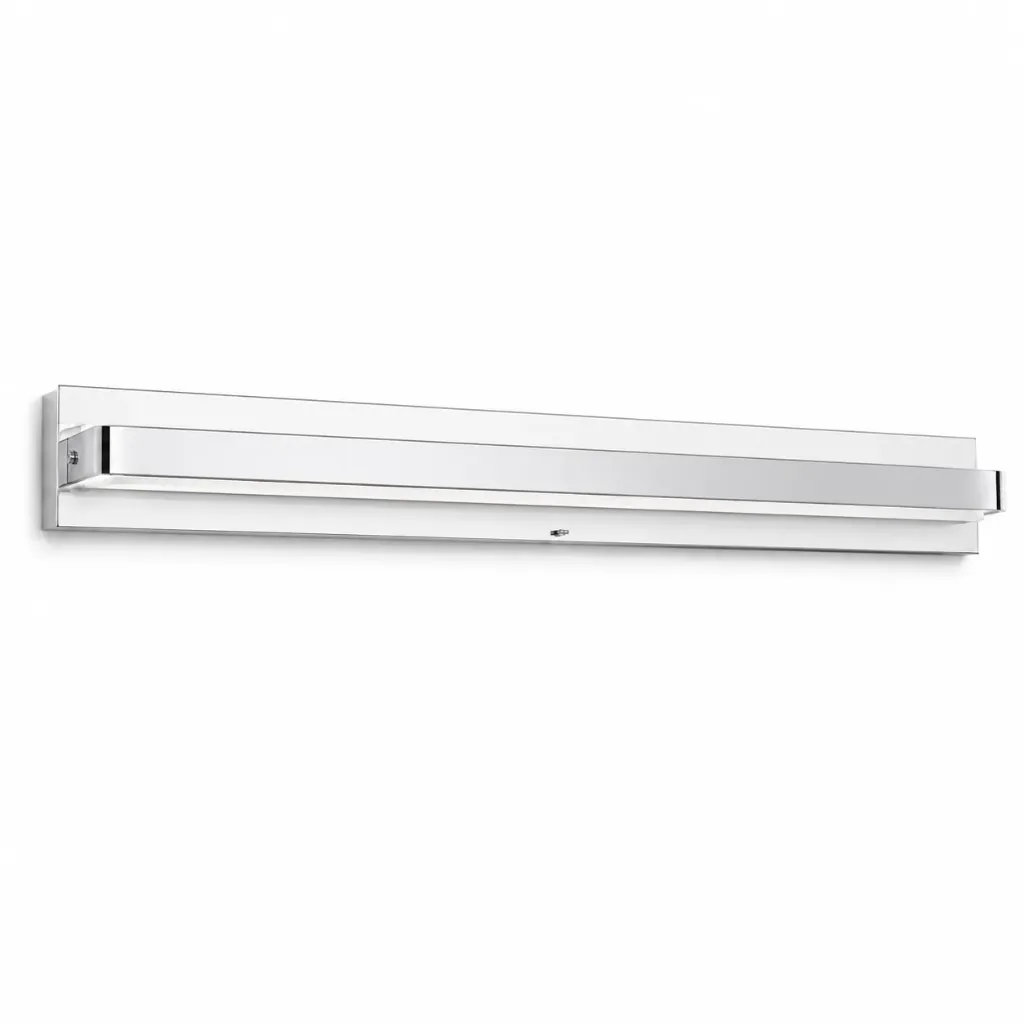 NOX Chrome Rectangular Glass LED Wall Lamp | 18W 3000K