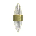 Aura Hammered Brushed Brass LED Wall Lamp