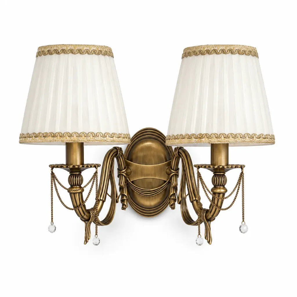 [WL-BACK2PA] Baccara Bronze 2-Light Wall Lamp| 2xE14