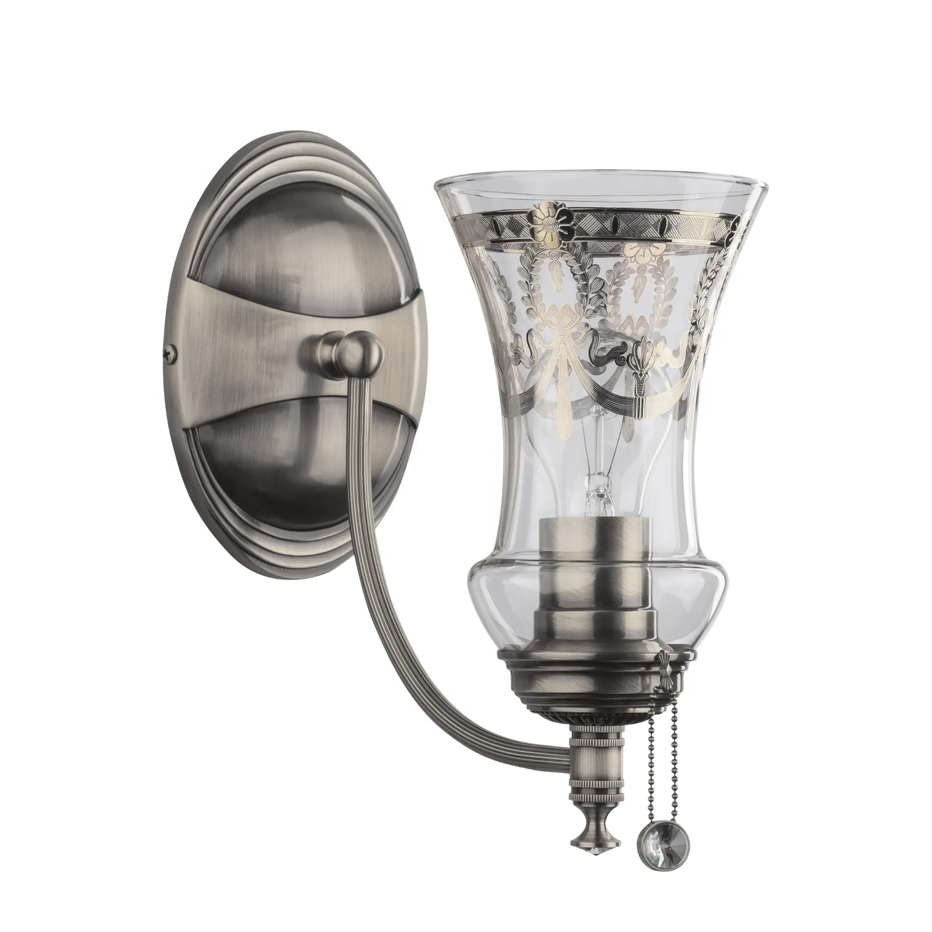 Nico Classic Patterned Glass Wall Sconce