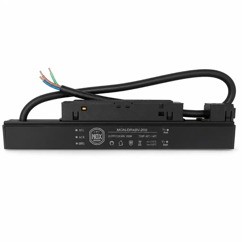 N-Series Black Mini Magnetic Track Driver | 200W 48V