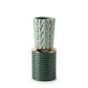 Textured Green Ceramic Vase