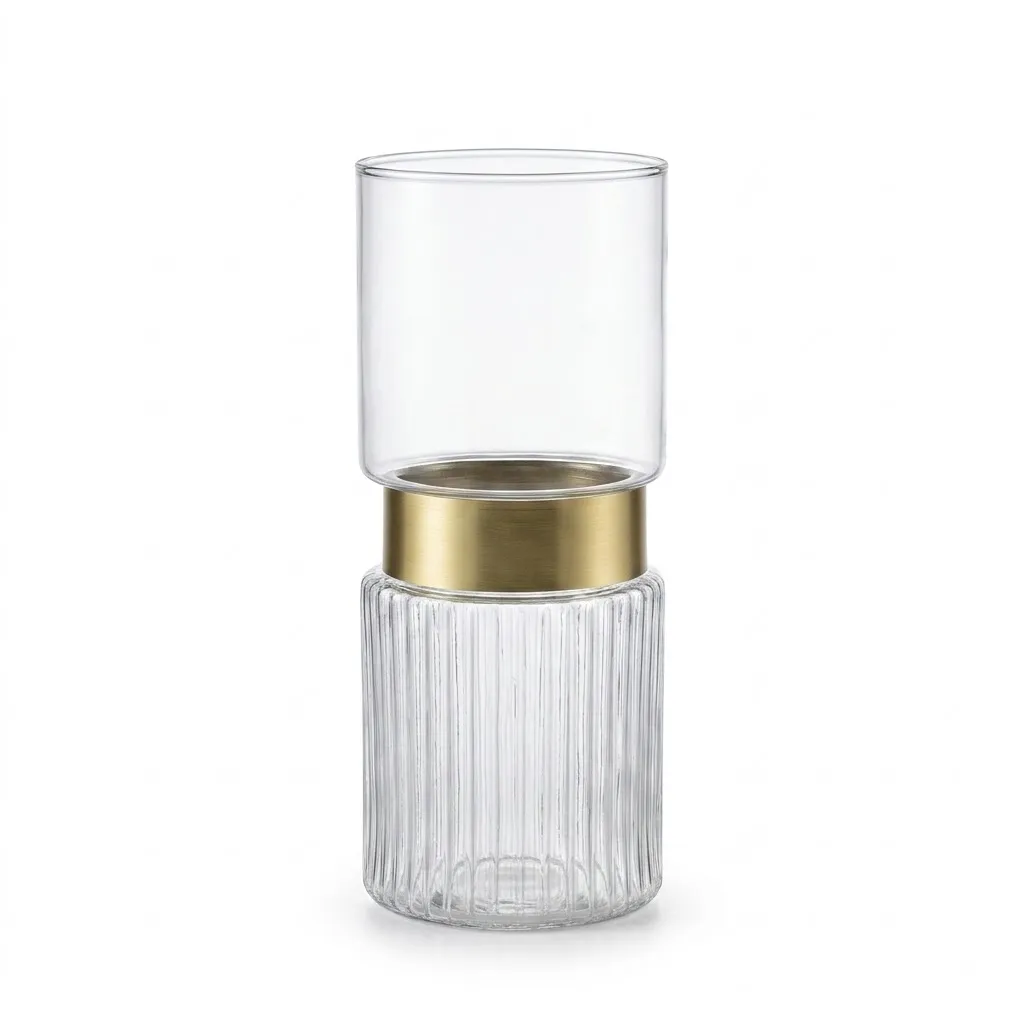Aurelia Clear Fluted Glass Vase