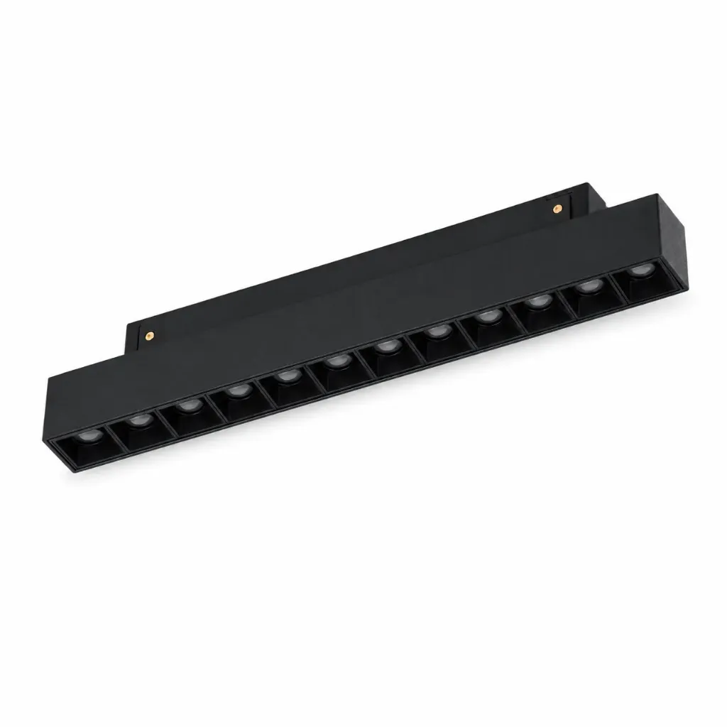 [MGN-S012-12BW] N-Series Black Mini Magnetic Grille Spotlight | 12W 3000K 30° 48V