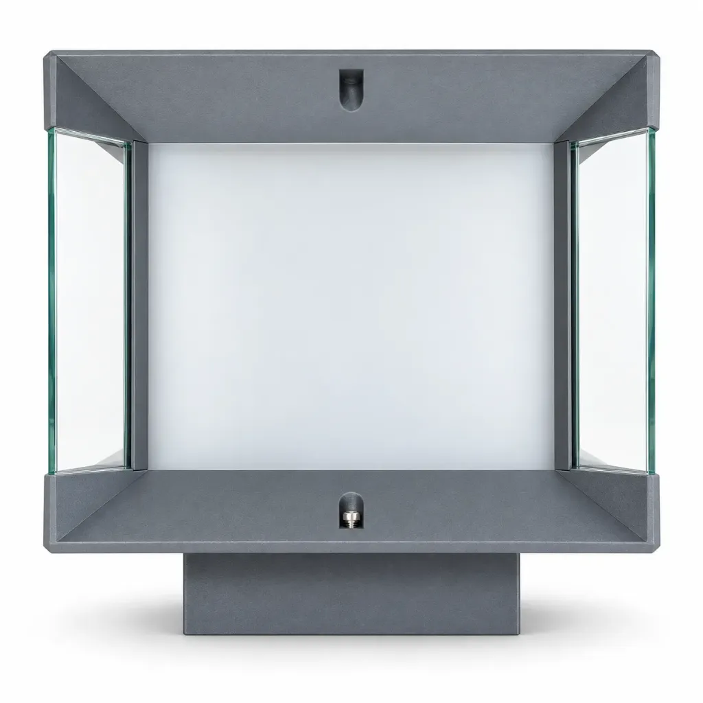 [FN4575-1xE27-54GY] Square Grey Outdoor Fence Light E27