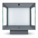 Square Grey Outdoor Fence Light E27