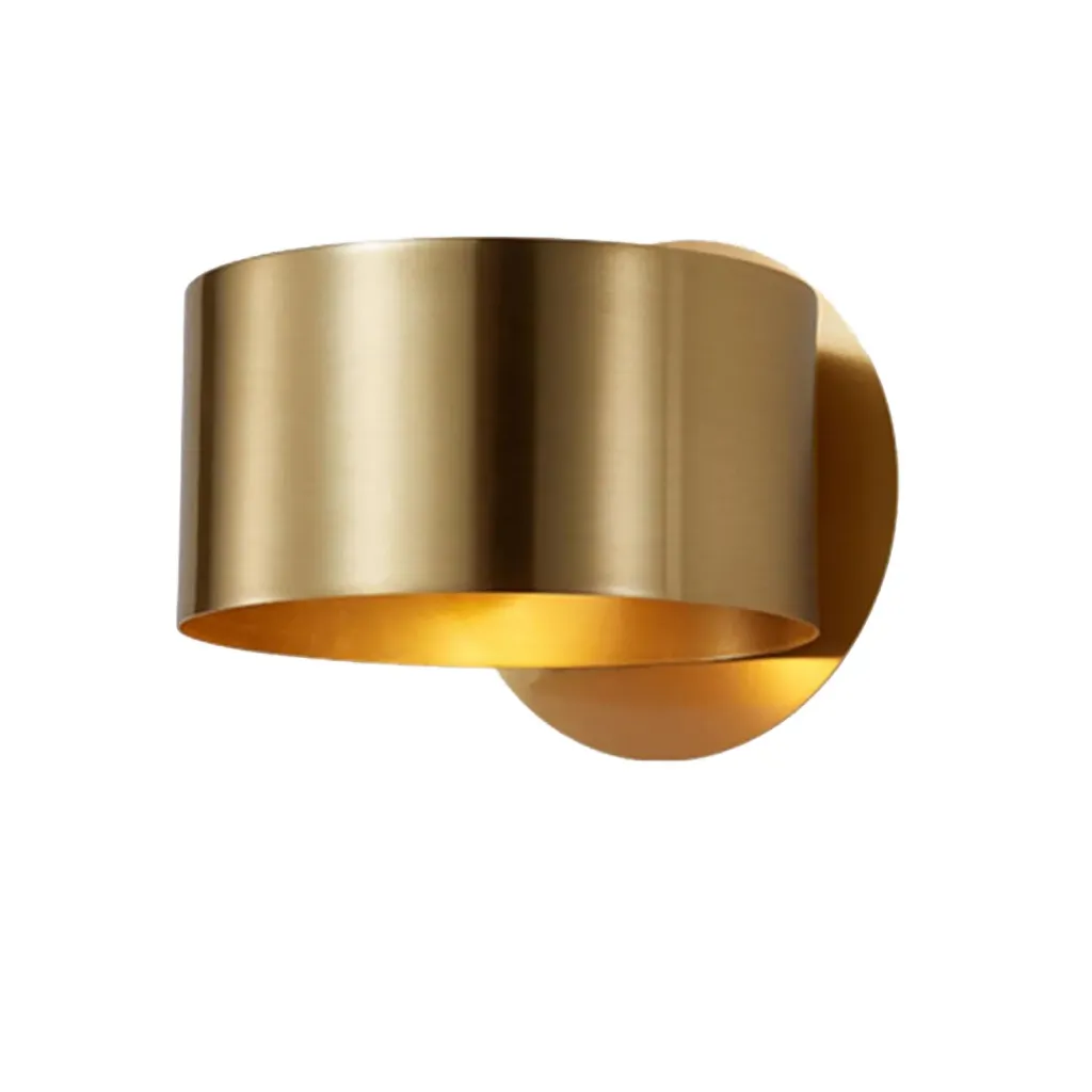 Gold Cylinder Wall Lamp