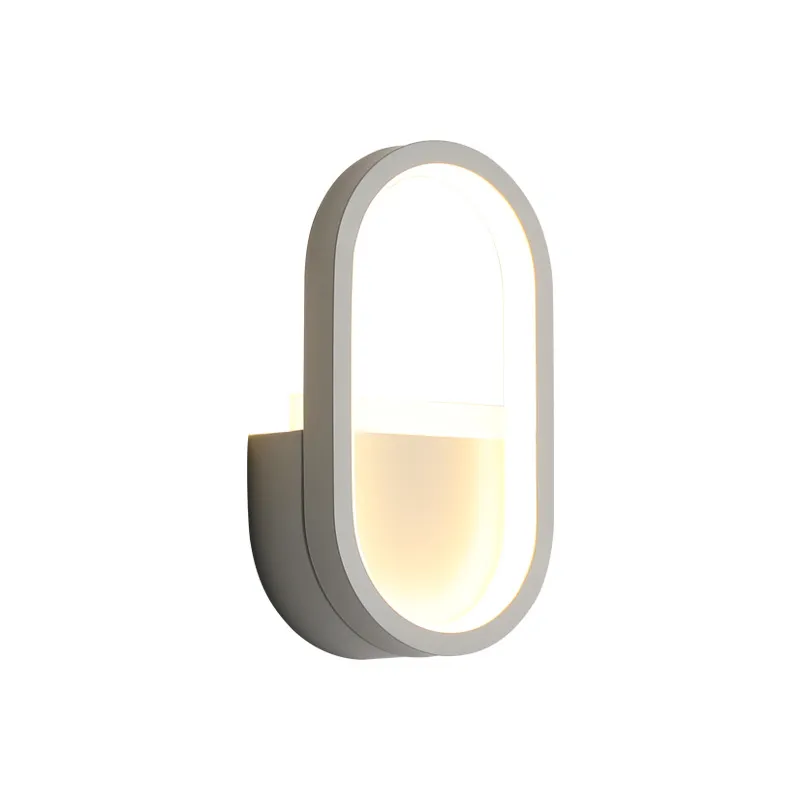 Aura Oval White LED Wall Lamp