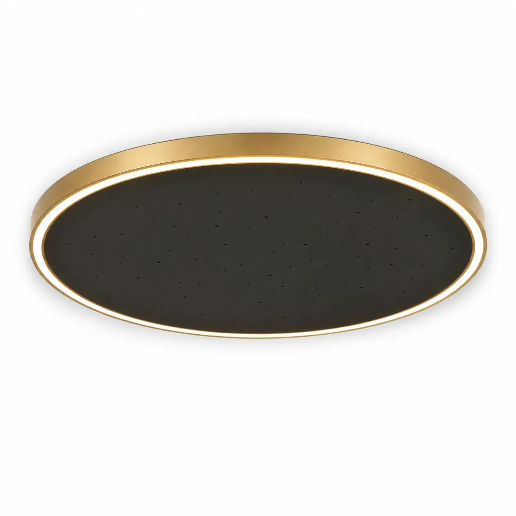 Objet Lumière Round Black & Gold LED Ceiling Light | 40W 3000K