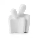 White Ceramic Faceless Couple Statue Set