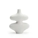 Curvy Body Ceramic Vase White