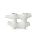 Ceramic Vase With 2 Openings White