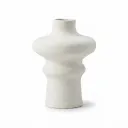 White Ceramic Double Curve Vase