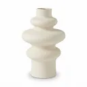 Ceramic Triple Curve Vase White