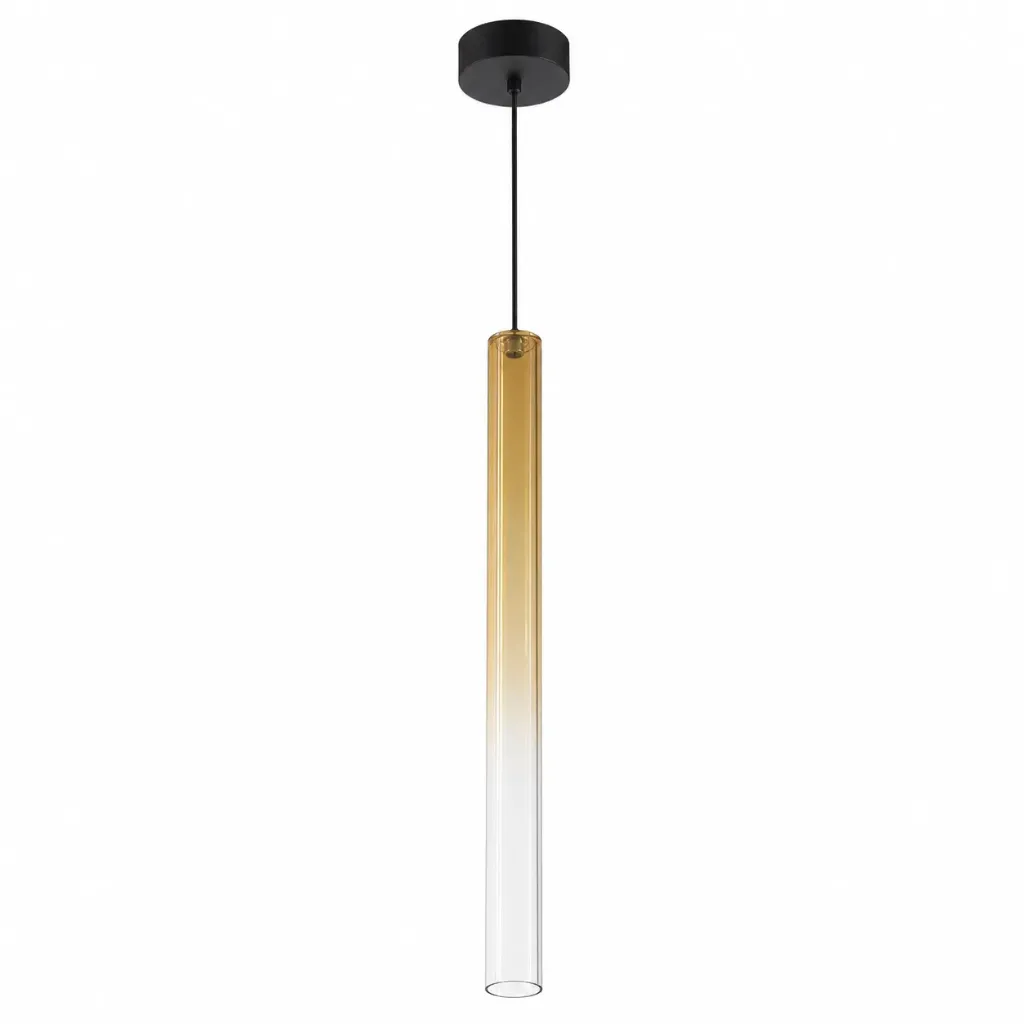 Amber Glass Cylinder LED Pendant| 4W 3000K